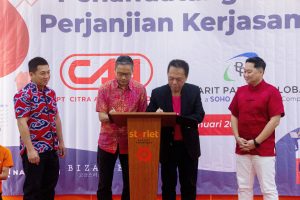 kerjasama distribusi PT Citra Alam Aromindo dengan PT Parit Padang Global (PPG)